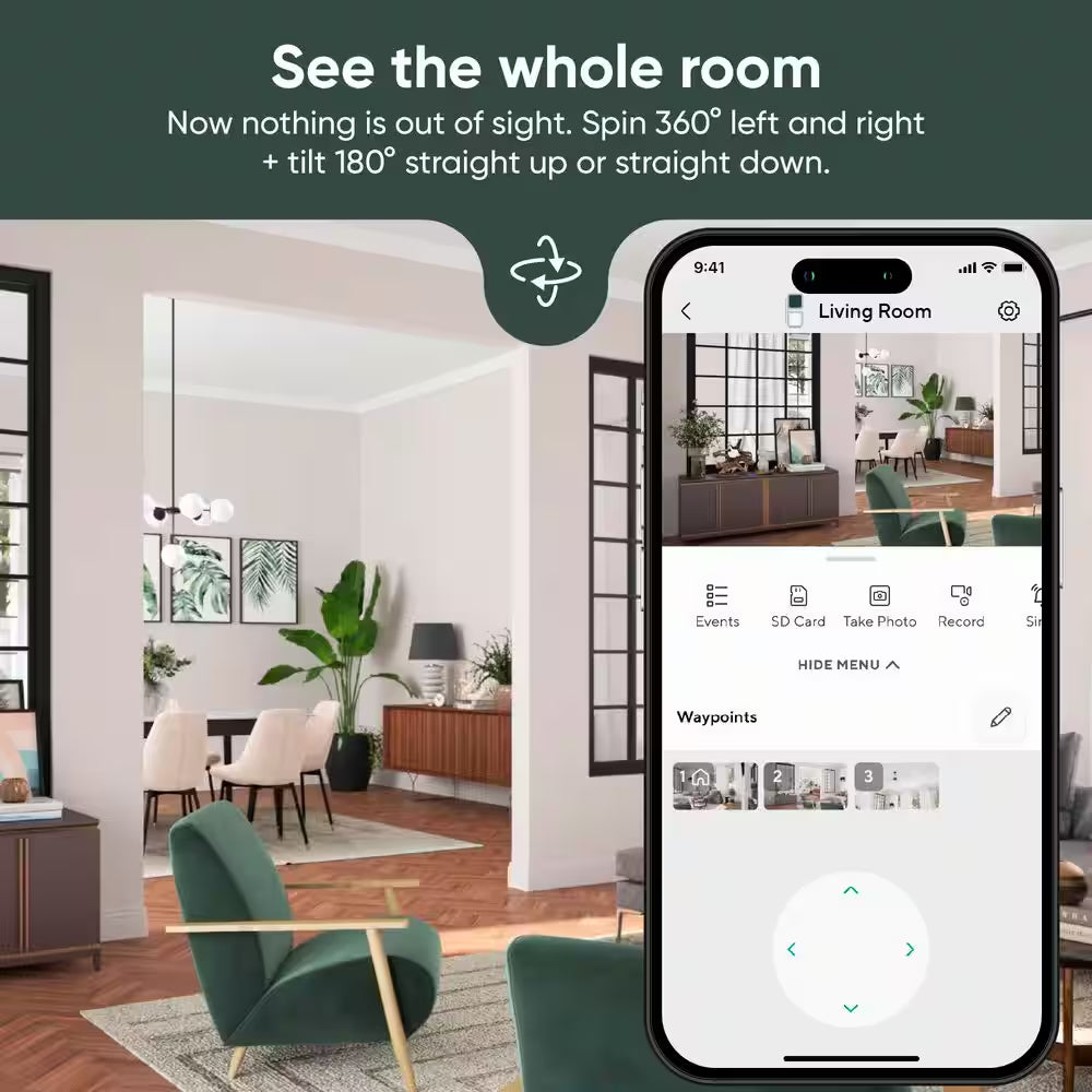 Pan V3 Wired Indoor/Outdoor 1080P HD Home Security Camera with Privacy Mode