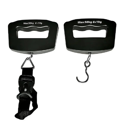 50kg/110lb Portable Scale LCD Digital Luggage Suitcase Scale Handled Travel Baggage Bag Fish Weighting Hook Hanging Scales
