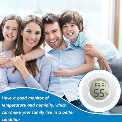 5/10Pcs Hygrometer Thermometer Digital Humidity Meter Indoor/Outdoor Humidity Monitor Reptile Thermo-Hygrometer For Greenhouse Humidors Terrarium Jars, Fahrenheit (℉) /Celsius(℃)