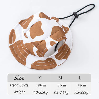 Summer Cat Dog Sunscreen Hat with Printed Checkered Pet Fisherman Hat Suitable for Cats Small Medium-sized Dogs Outdoor Supplies