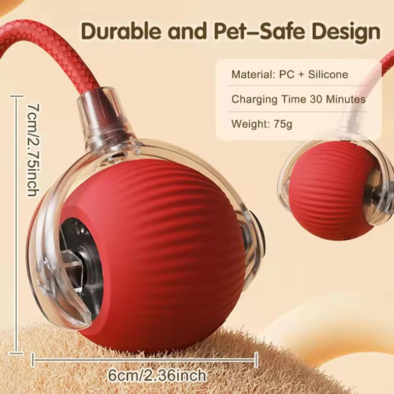 Self-satisfied cat toys that can be bitten by long-lasting smart cat balls automatically avoid pets with ropes and jump balls