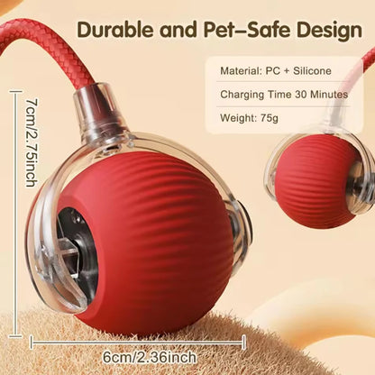 Self-satisfied cat toys that can be bitten by long-lasting smart cat balls automatically avoid pets with ropes and jump balls