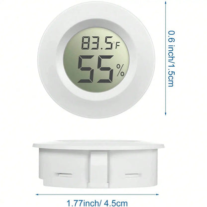 5/10Pcs Hygrometer Thermometer Digital Humidity Meter Indoor/Outdoor Humidity Monitor Reptile Thermo-Hygrometer For Greenhouse Humidors Terrarium Jars, Fahrenheit (℉) /Celsius(℃)