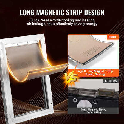 SucceBuy Pet Door Replacement Flap Compatible Flap Pet Doors Magnetic Strip Weather-proof Thickened PVC Replacement Flap