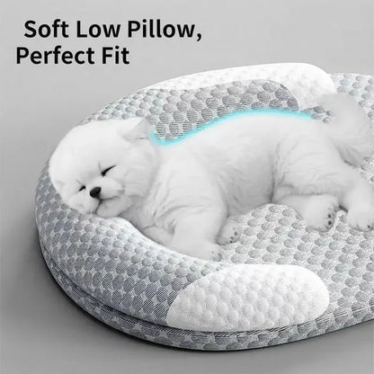 Cooling Dog Bed Summer Ice Silk Cat Mat Oval Pet Nest Breathable Heat Dissipation Cooling Pad for Small Medium Large Dogs Cats