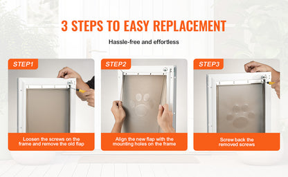 SucceBuy Pet Door Replacement Flap Compatible Flap Pet Doors Magnetic Strip Weather-proof Thickened PVC Replacement Flap